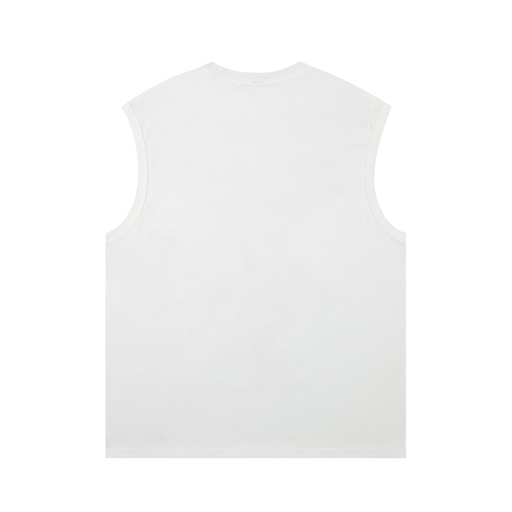 Dragon Print Casual Round Neck Vest For Men